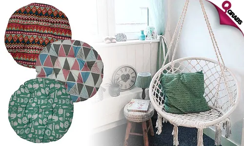 Indoor/Outdoor Hanging Chair Hammock with Cushion!